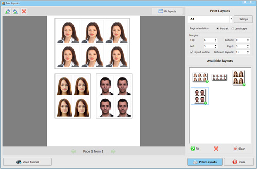 passport photo printing software