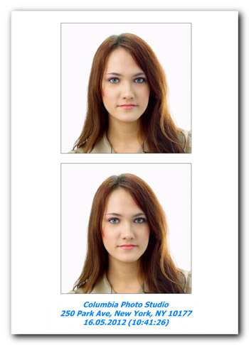 female passport photo sample