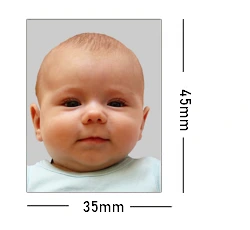 Biometrisches Passbild für Babys