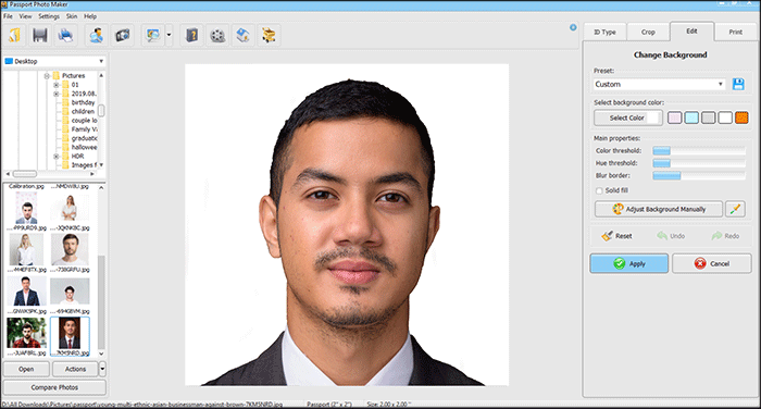 free passport photo maker background changer