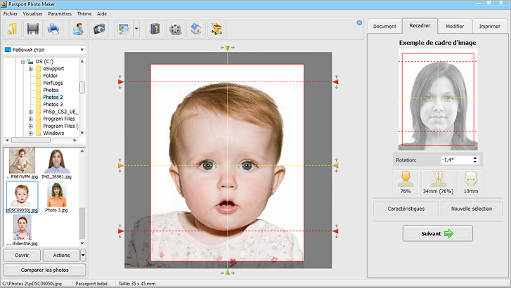 Comment faire une photo d'identité pour un nourrisson - capture d'écran