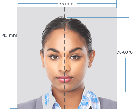 German passport/visa photo requirements