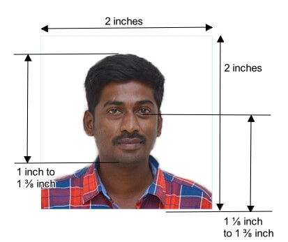 passport size photo with shirt