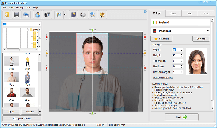 This is how you can make ID photo with Passport Photo Maker