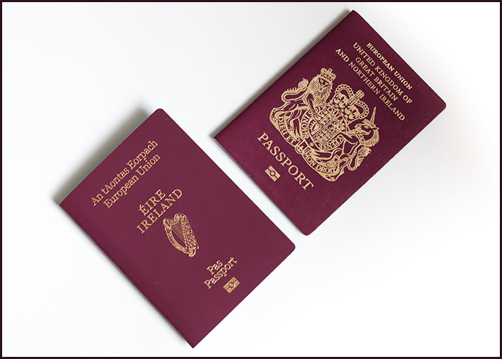 Ireland and UK passports