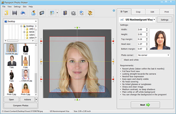 Brazil visa photo 2x2 inch (USA consulates) size, tool, requirements