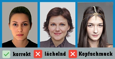 Anforderungen an den Gesichtsausdruck