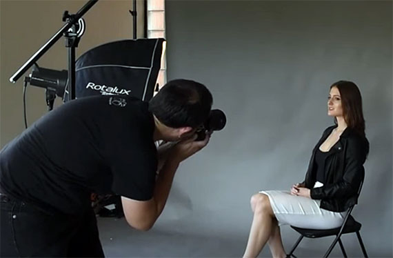 The profession of a portrait photographer