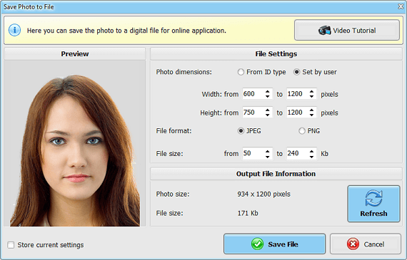 simple photo to passport size converter