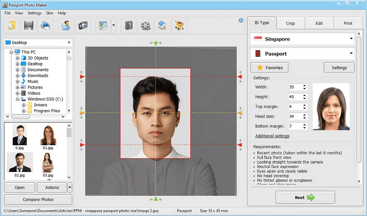 china visa photo tool